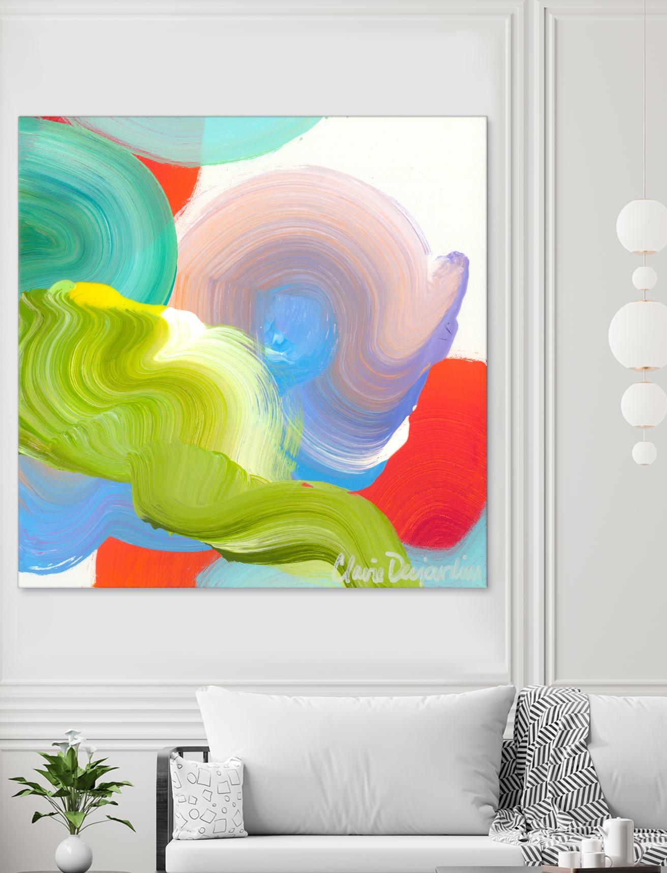 Vav 05 by Claire Desjardins on GIANT ART - pink abstract
