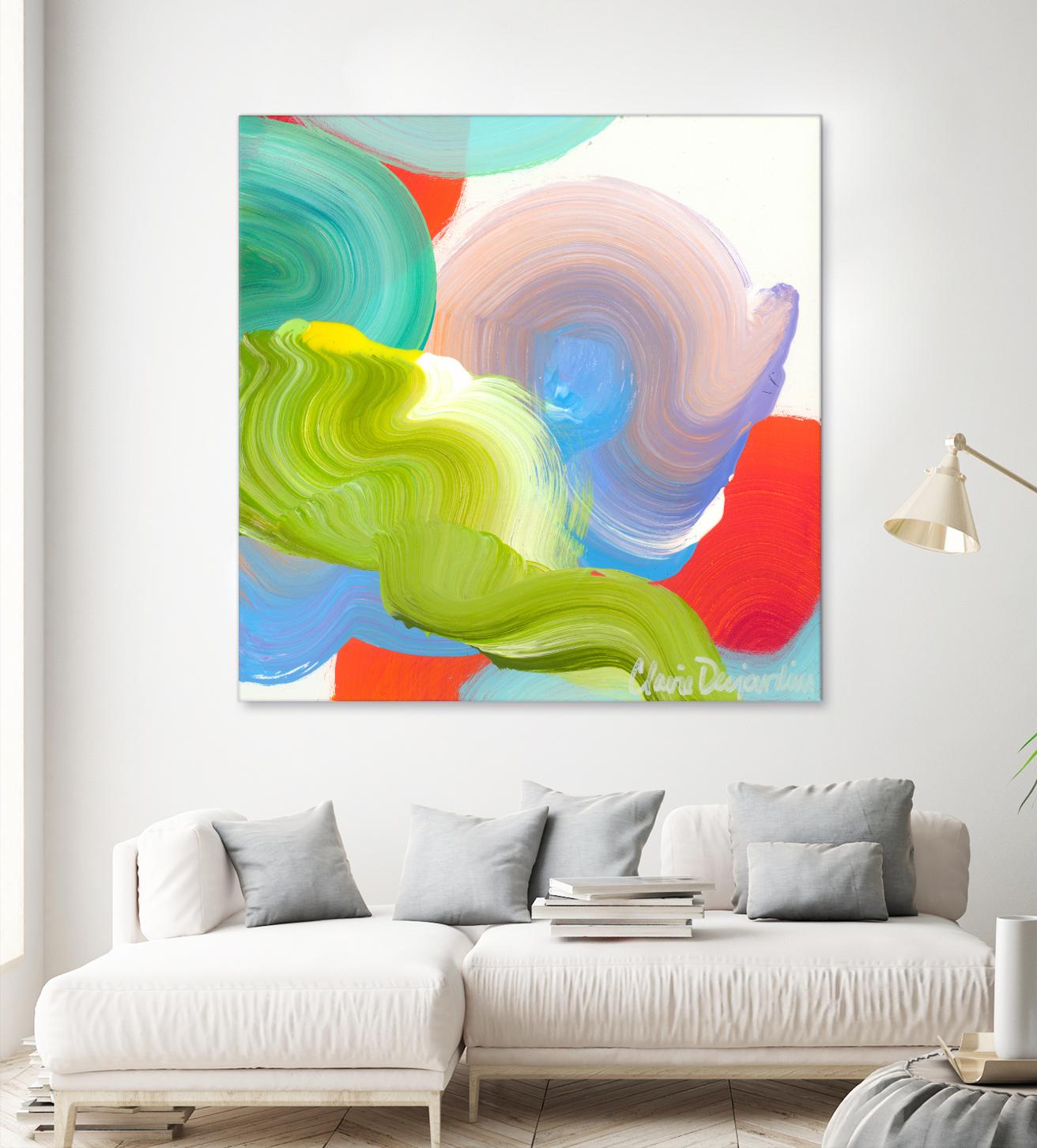Vav 05 by Claire Desjardins on GIANT ART - pink abstract