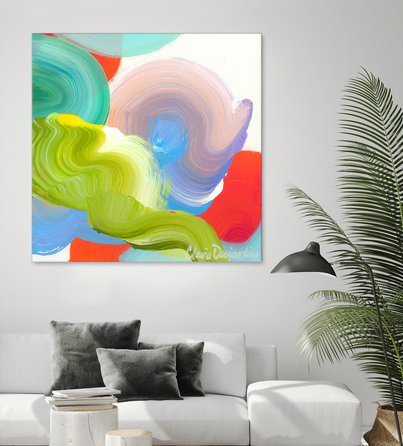 Vav 05 by Claire Desjardins on GIANT ART - pink abstract