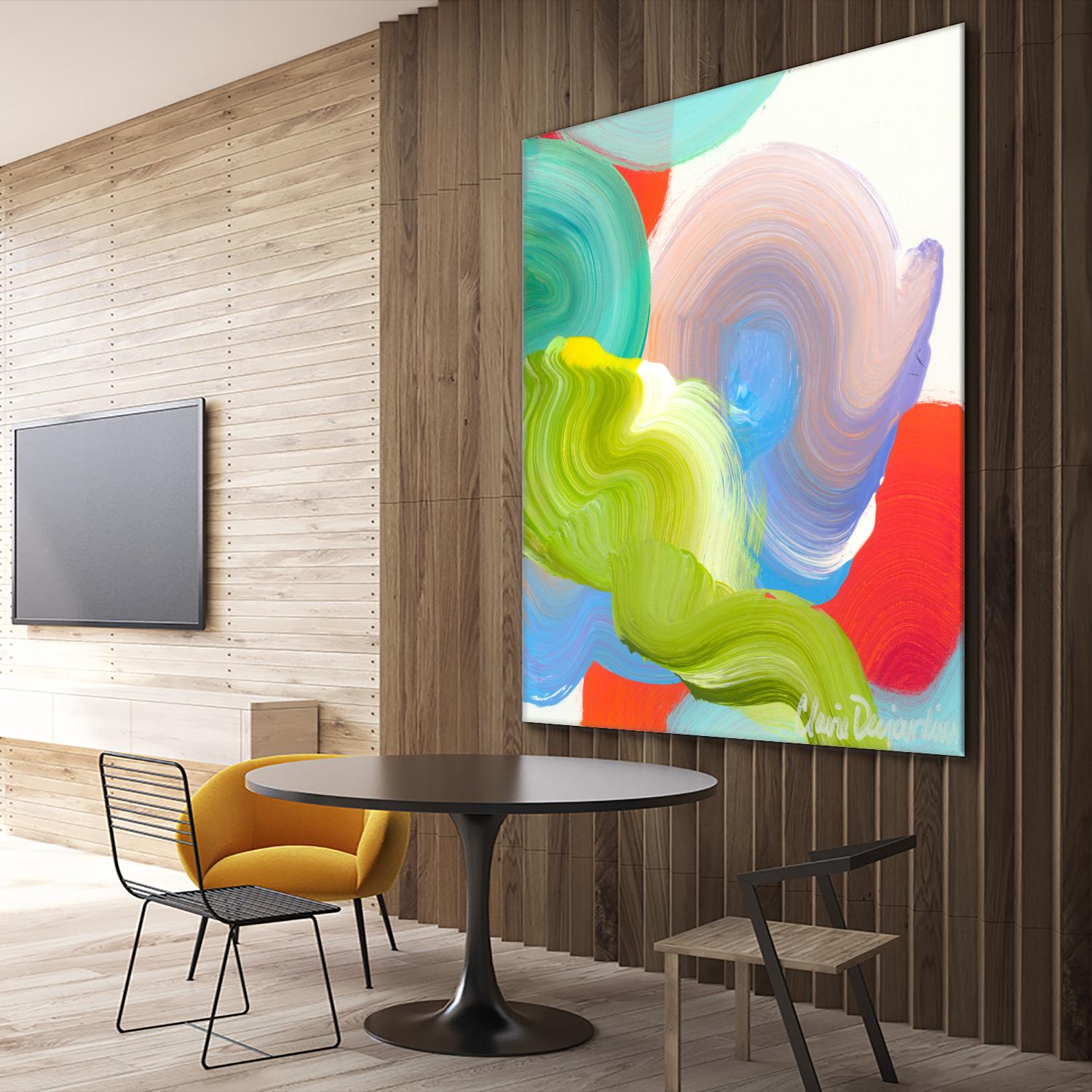 Vav 05 by Claire Desjardins on GIANT ART - pink abstract