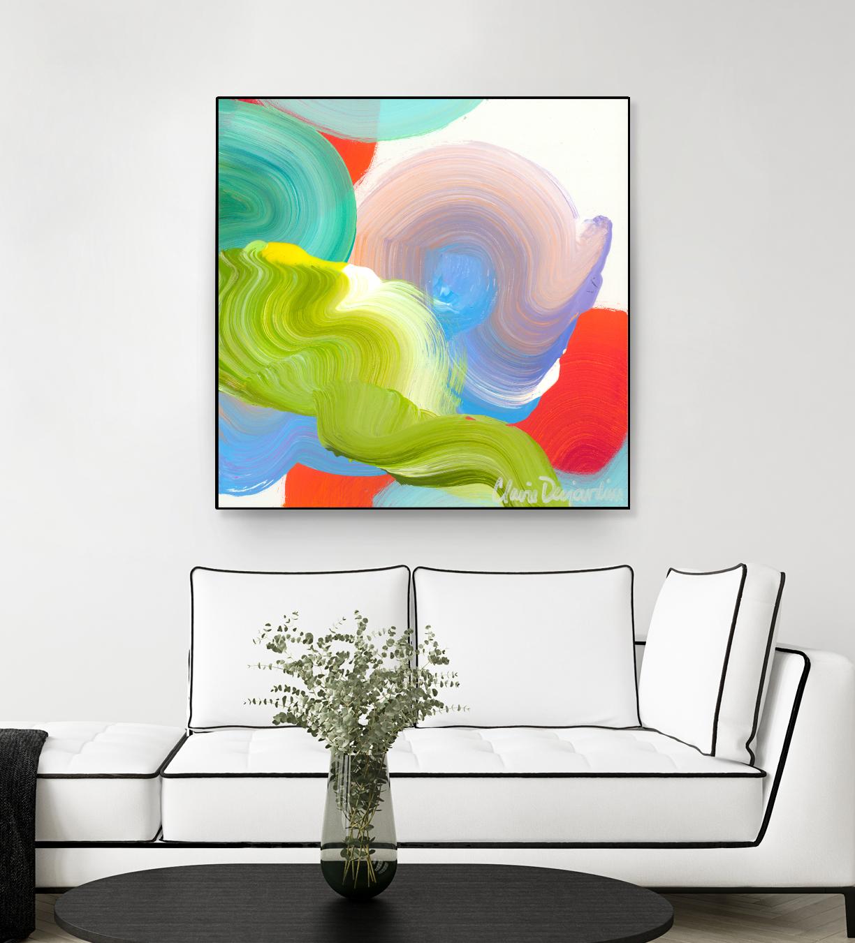 Vav 05 by Claire Desjardins on GIANT ART - pink abstract