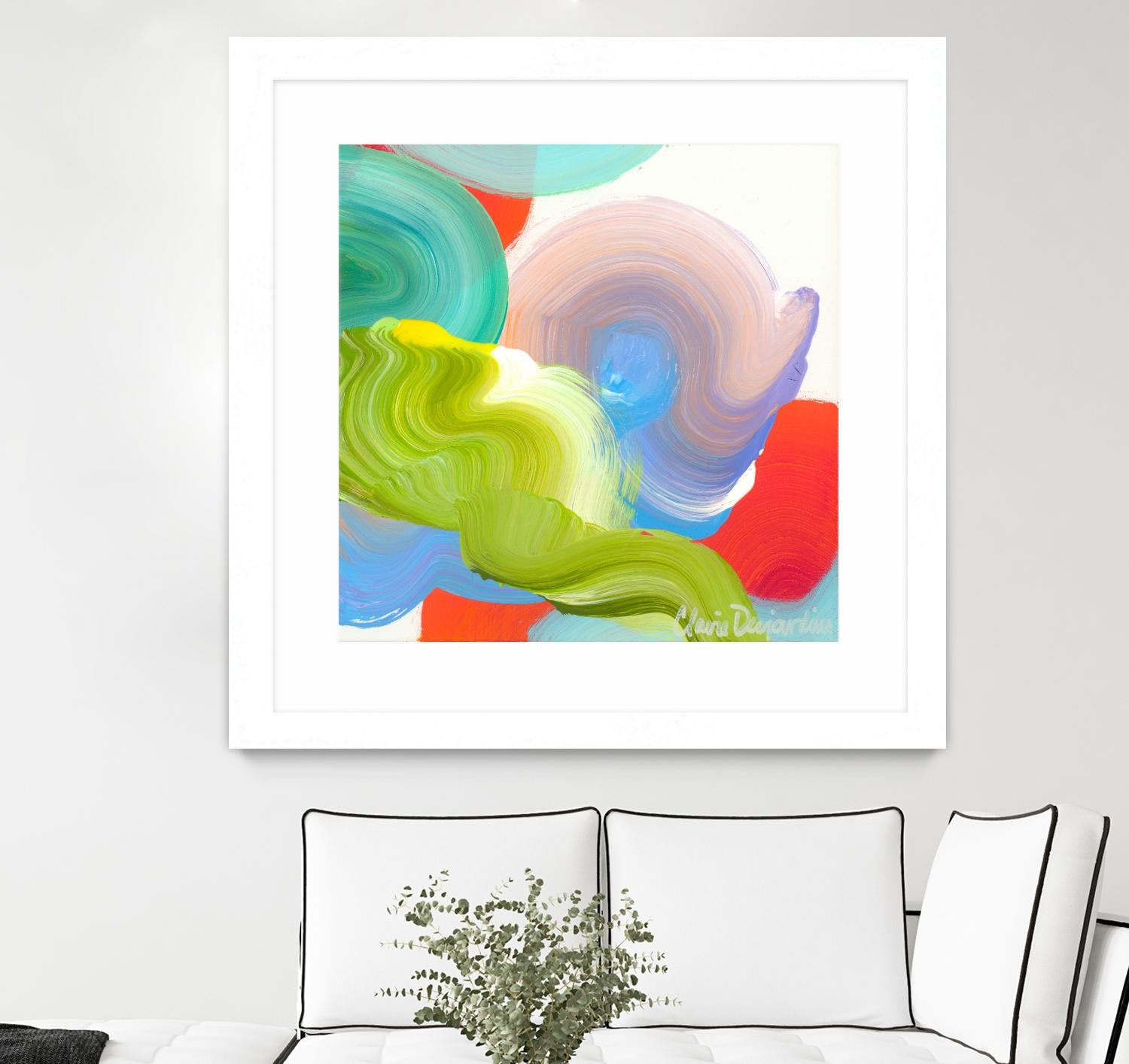 Vav 05 by Claire Desjardins on GIANT ART - pink abstract