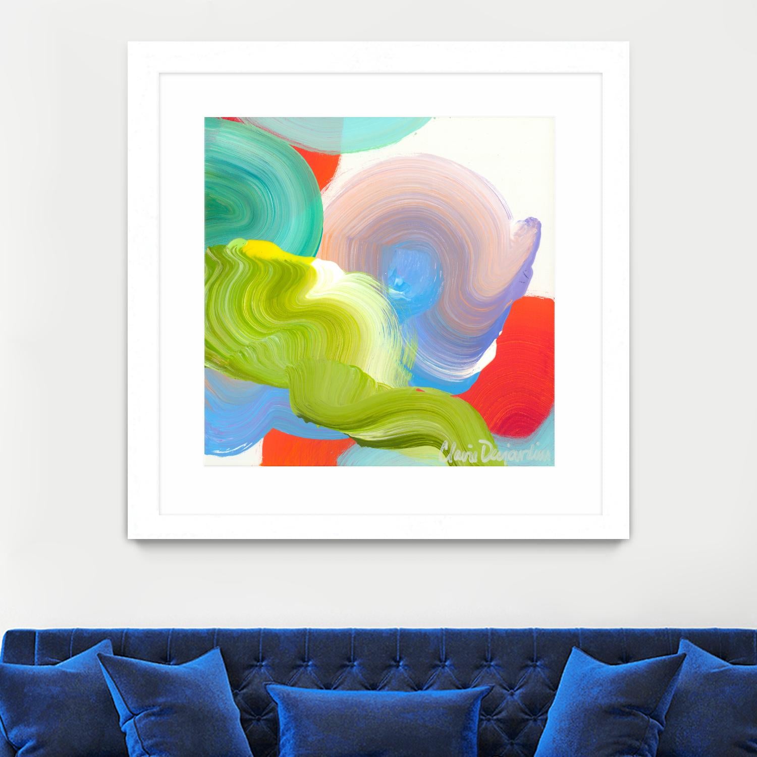 Vav 05 by Claire Desjardins on GIANT ART - pink abstract