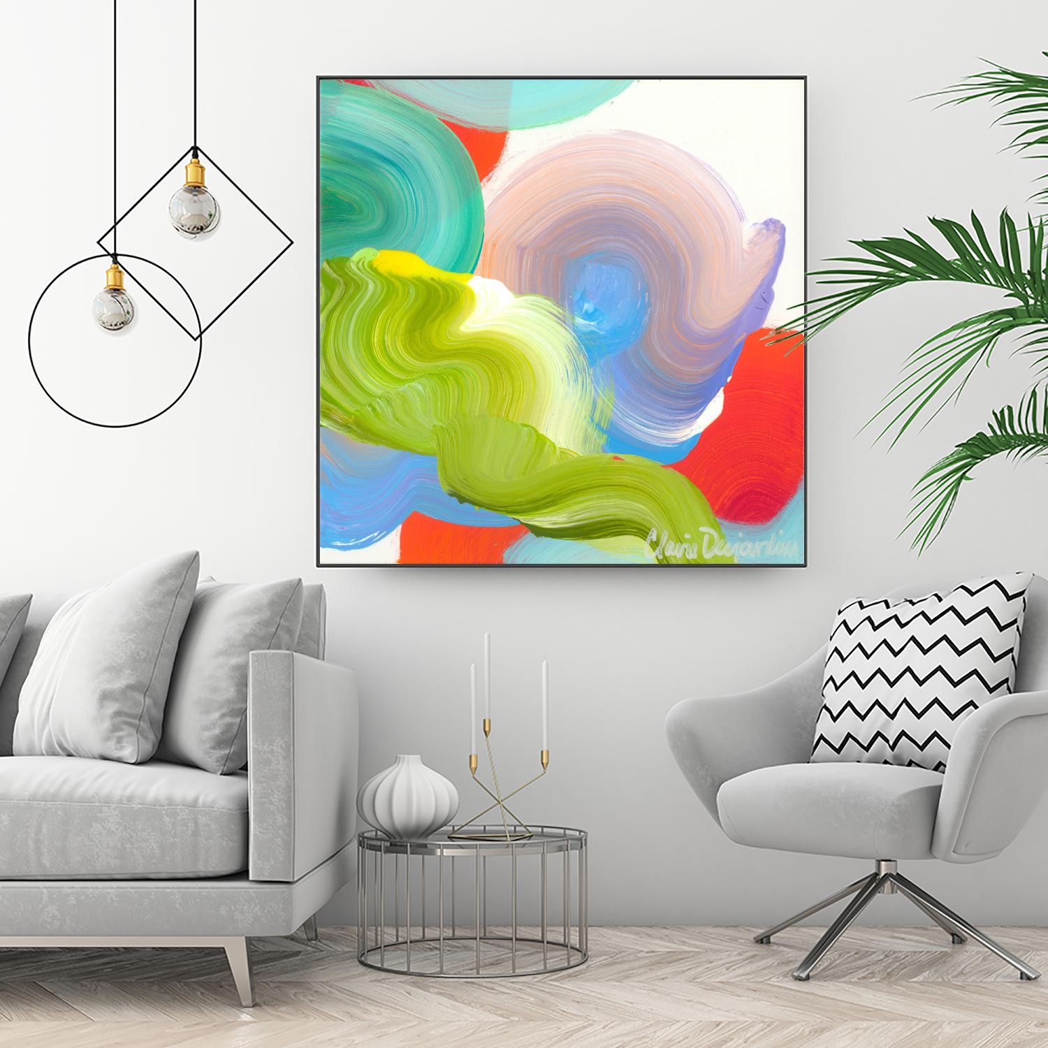 Vav 05 by Claire Desjardins on GIANT ART - pink abstract
