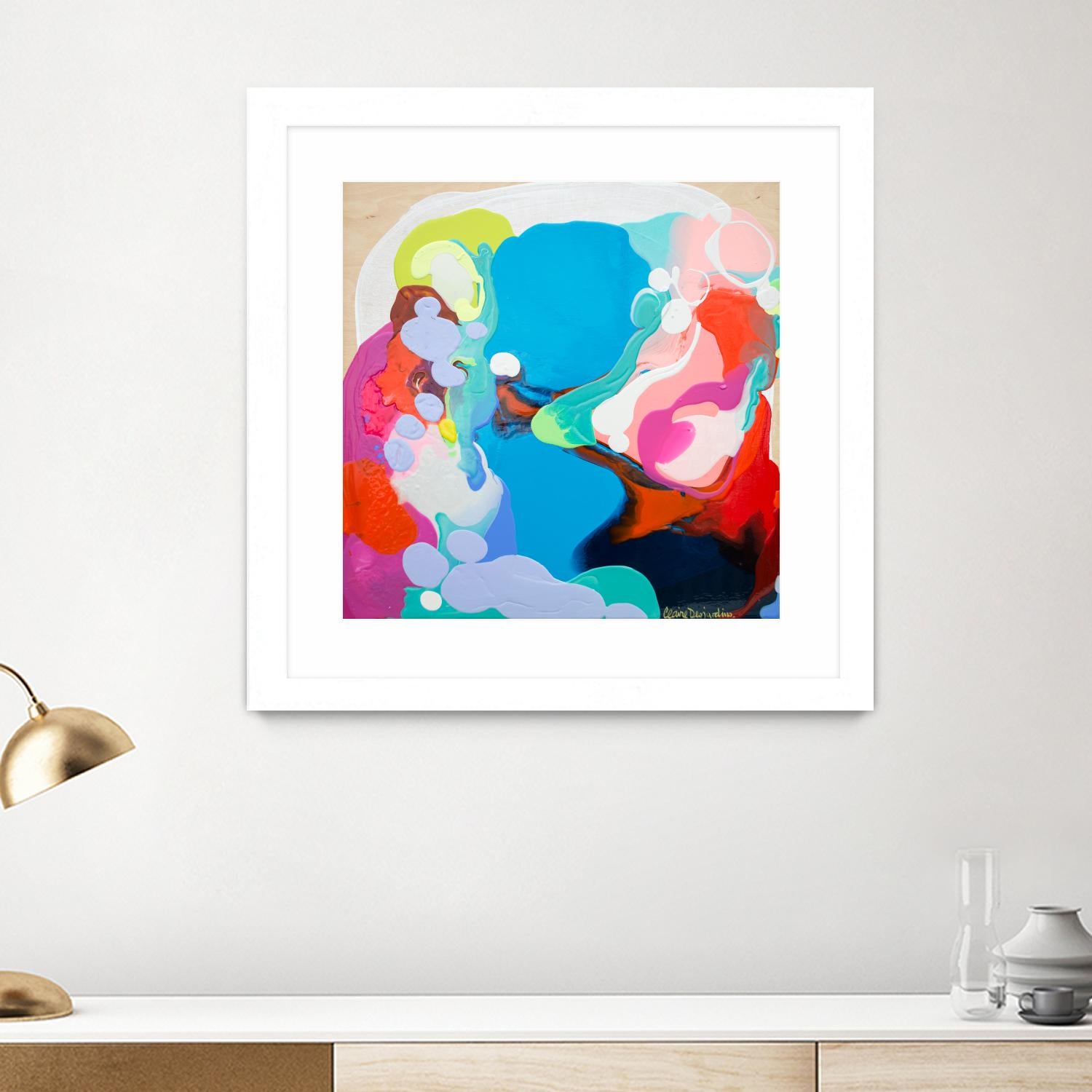 Traveling back in Time by Claire Desjardins on GIANT ART - blue abstract