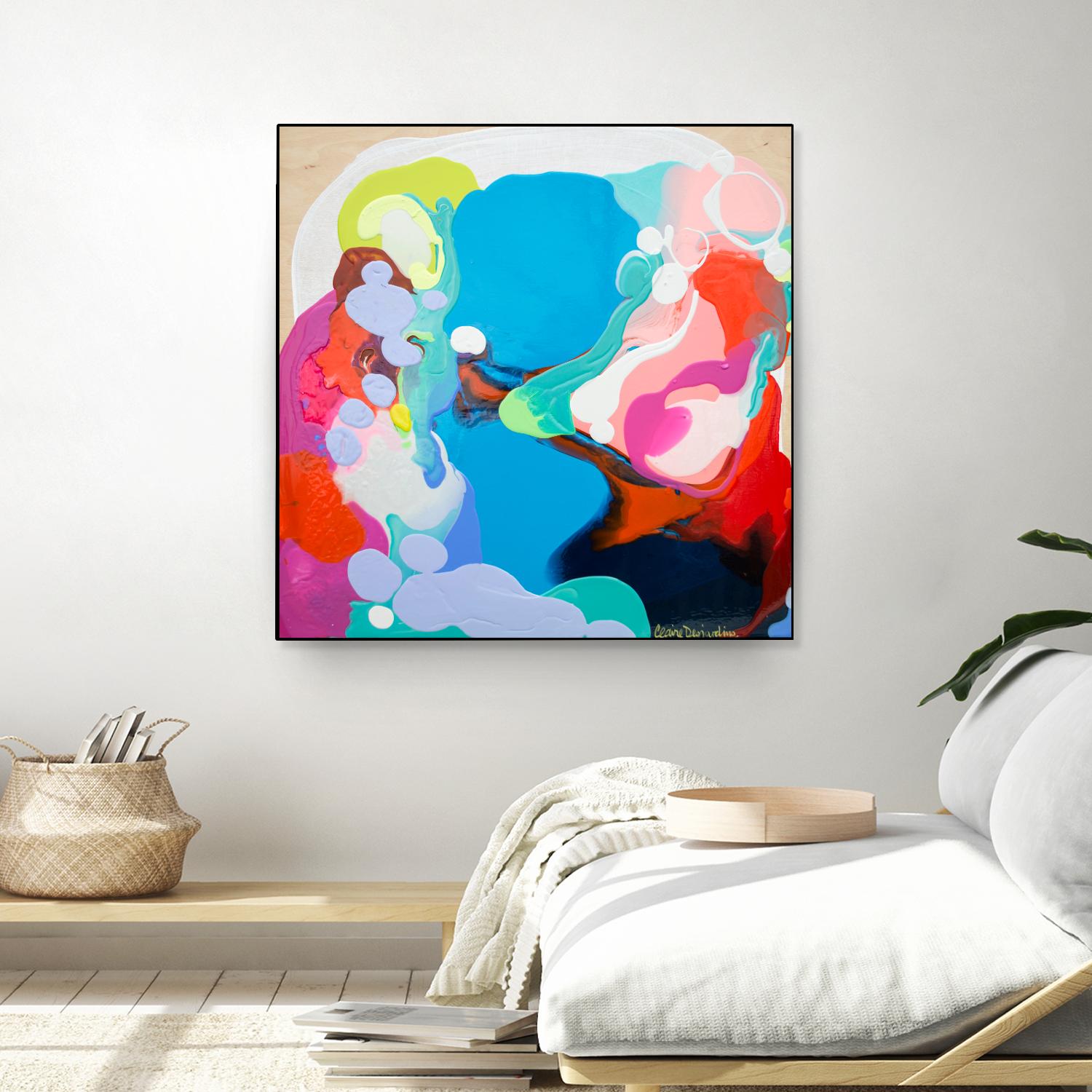 Traveling back in Time by Claire Desjardins on GIANT ART - blue abstract