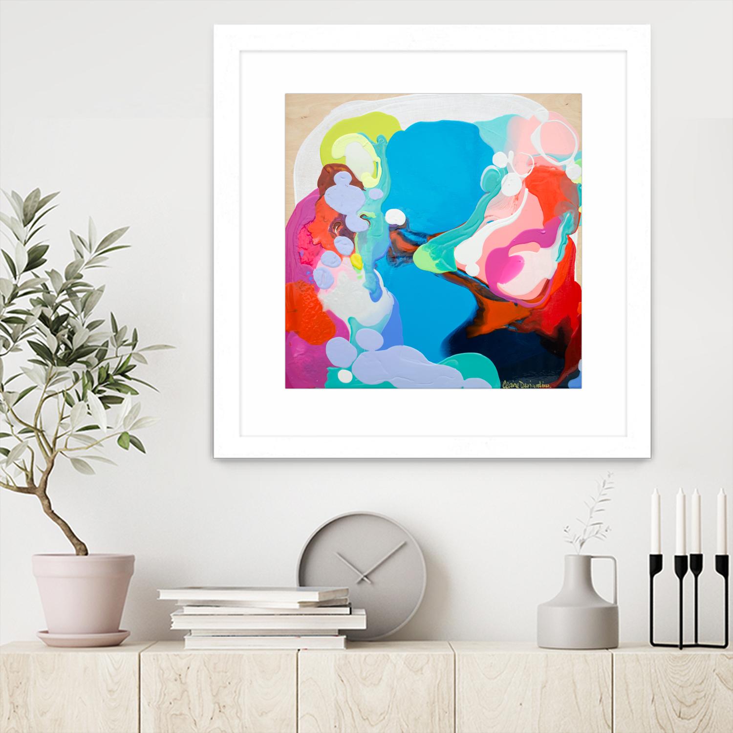 Traveling back in Time by Claire Desjardins on GIANT ART - blue abstract
