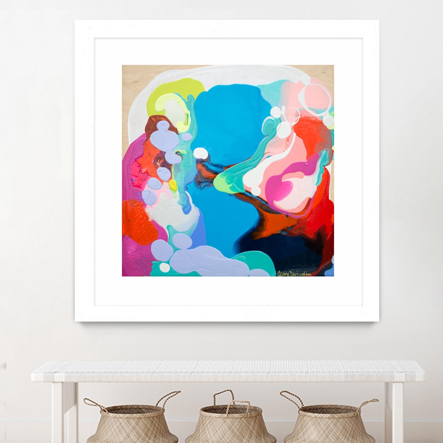 Traveling back in Time by Claire Desjardins on GIANT ART - blue abstract