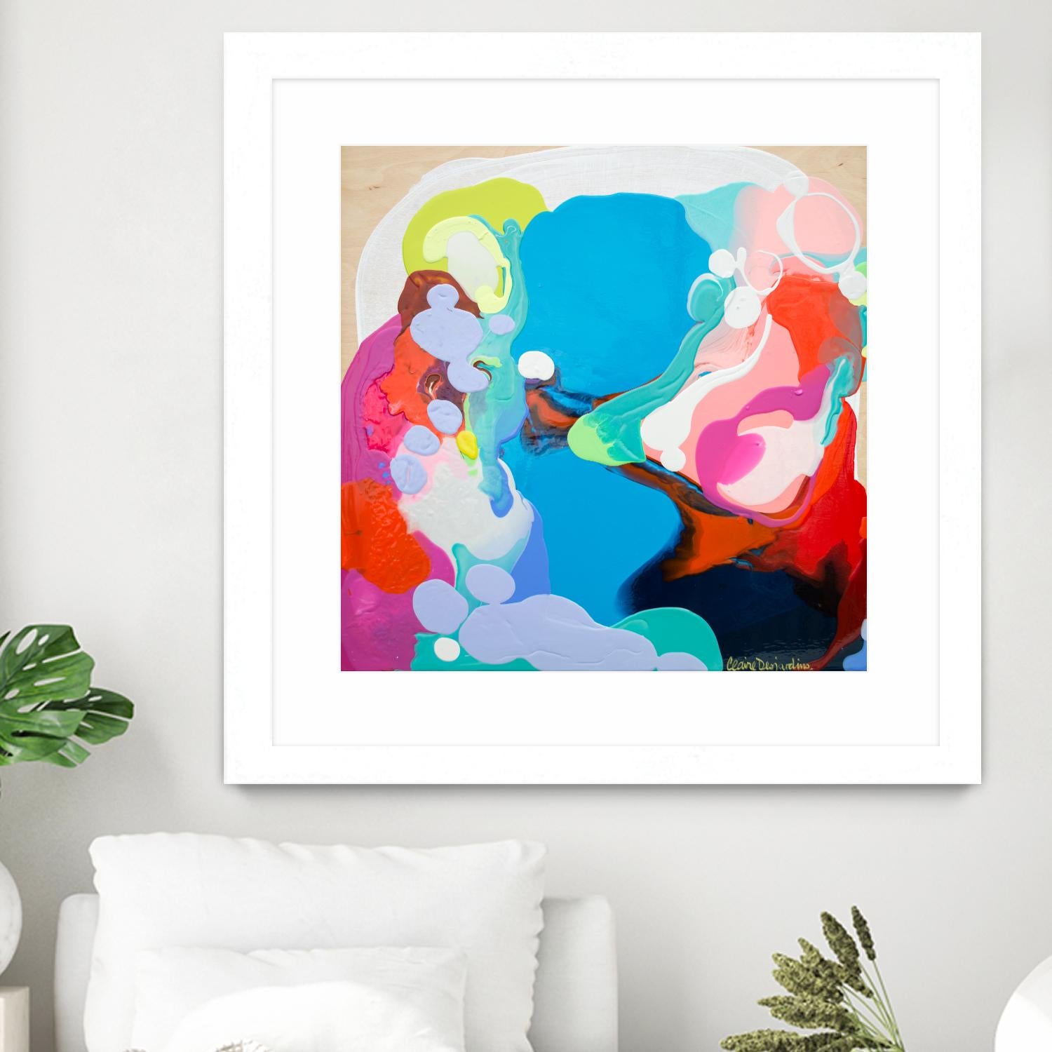 Traveling back in Time by Claire Desjardins on GIANT ART - blue abstract