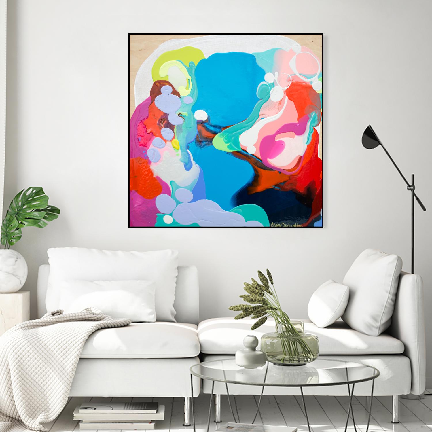 Traveling back in Time by Claire Desjardins on GIANT ART - blue abstract