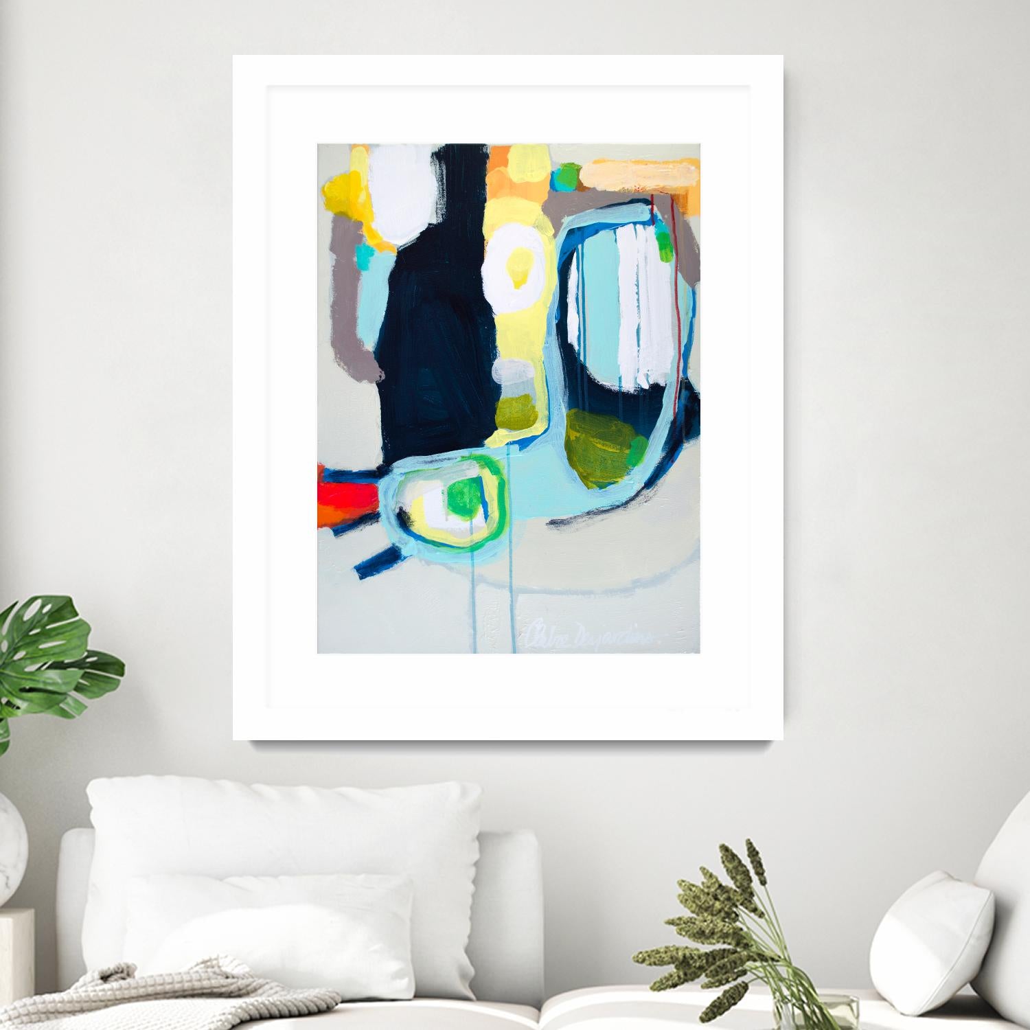 Old Tricks by Claire Desjardins on GIANT ART - yellow abstract