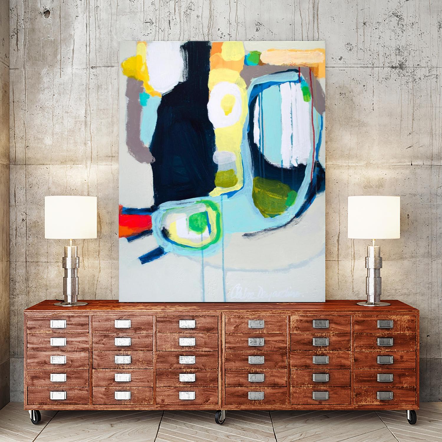 Old Tricks by Claire Desjardins on GIANT ART - yellow abstract