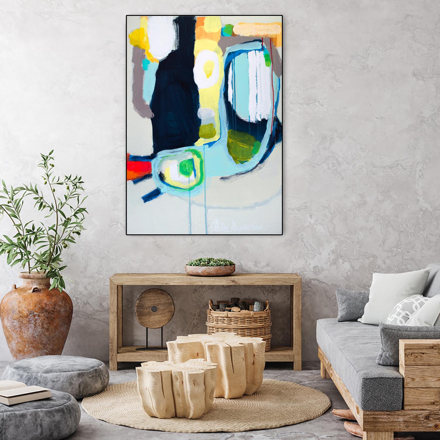 Old Tricks by Claire Desjardins on GIANT ART - yellow abstract