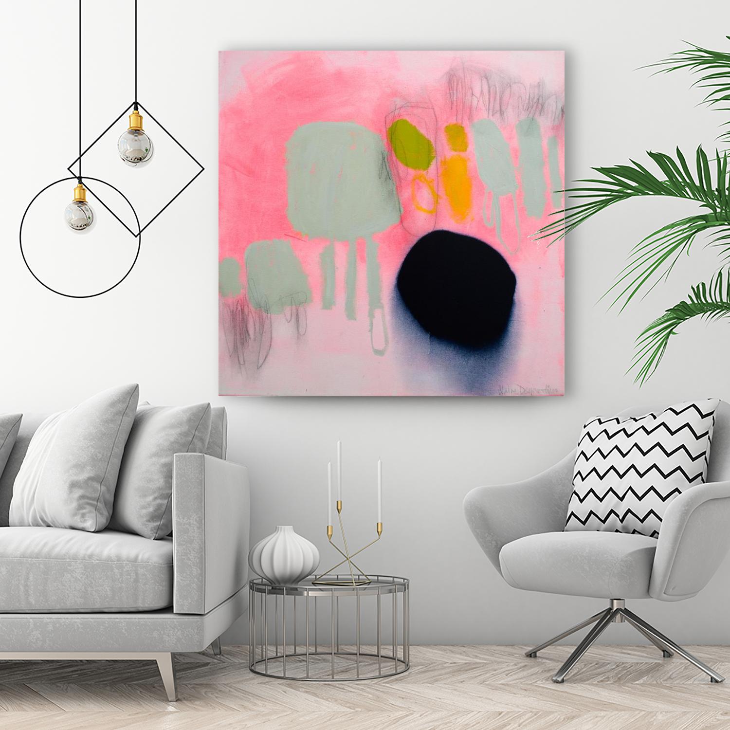 My safe and sound by Claire Desjardins on GIANT ART - pink abstract canadian