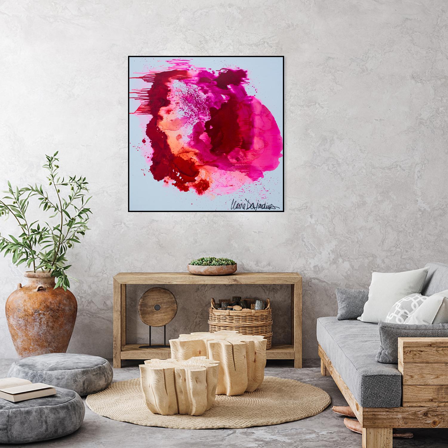 Stop A While by Claire Desjardins on GIANT ART - pink abstract