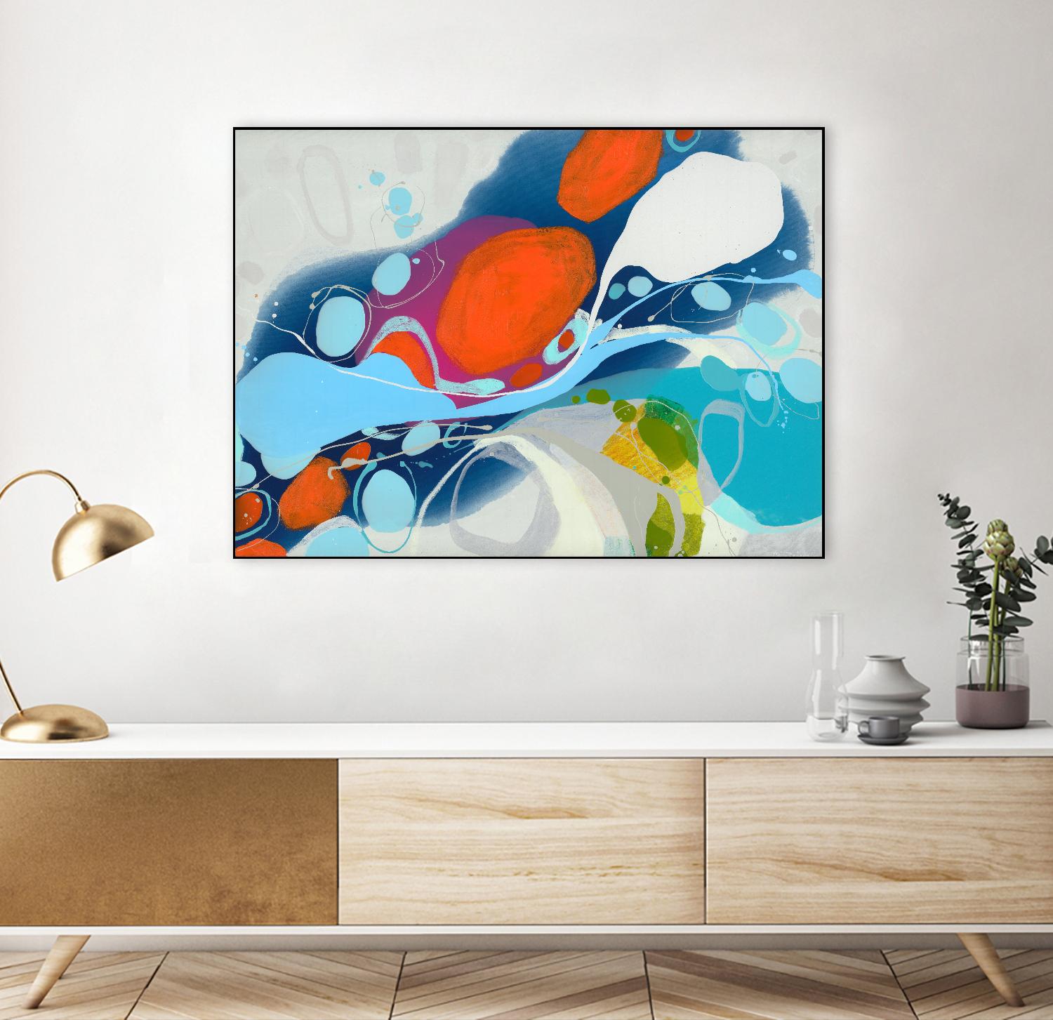 Girl Gone Wild by Claire Desjardins on GIANT ART - blue abstract