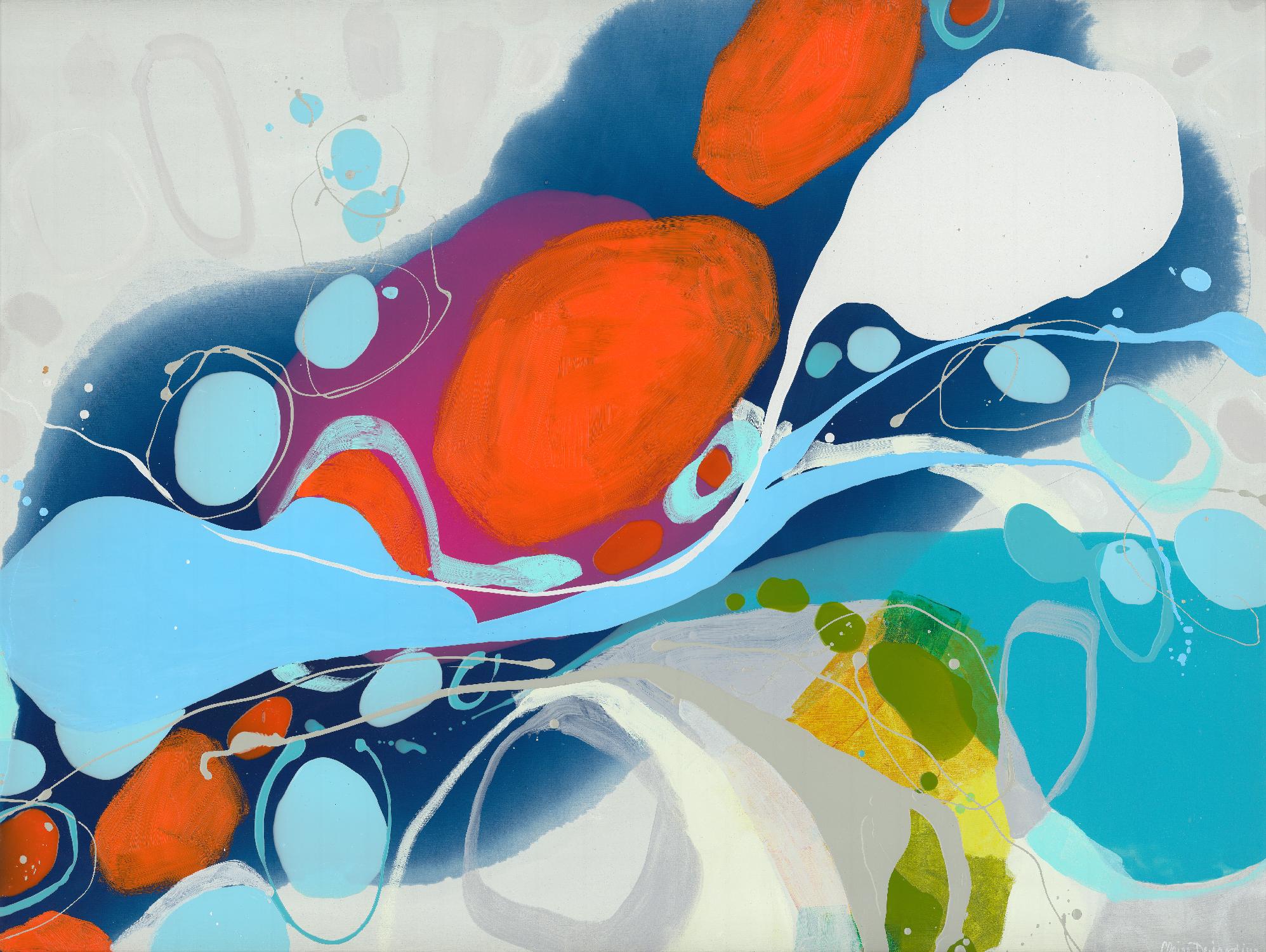 Girl Gone Wild by Claire Desjardins on GIANT ART - blue abstract