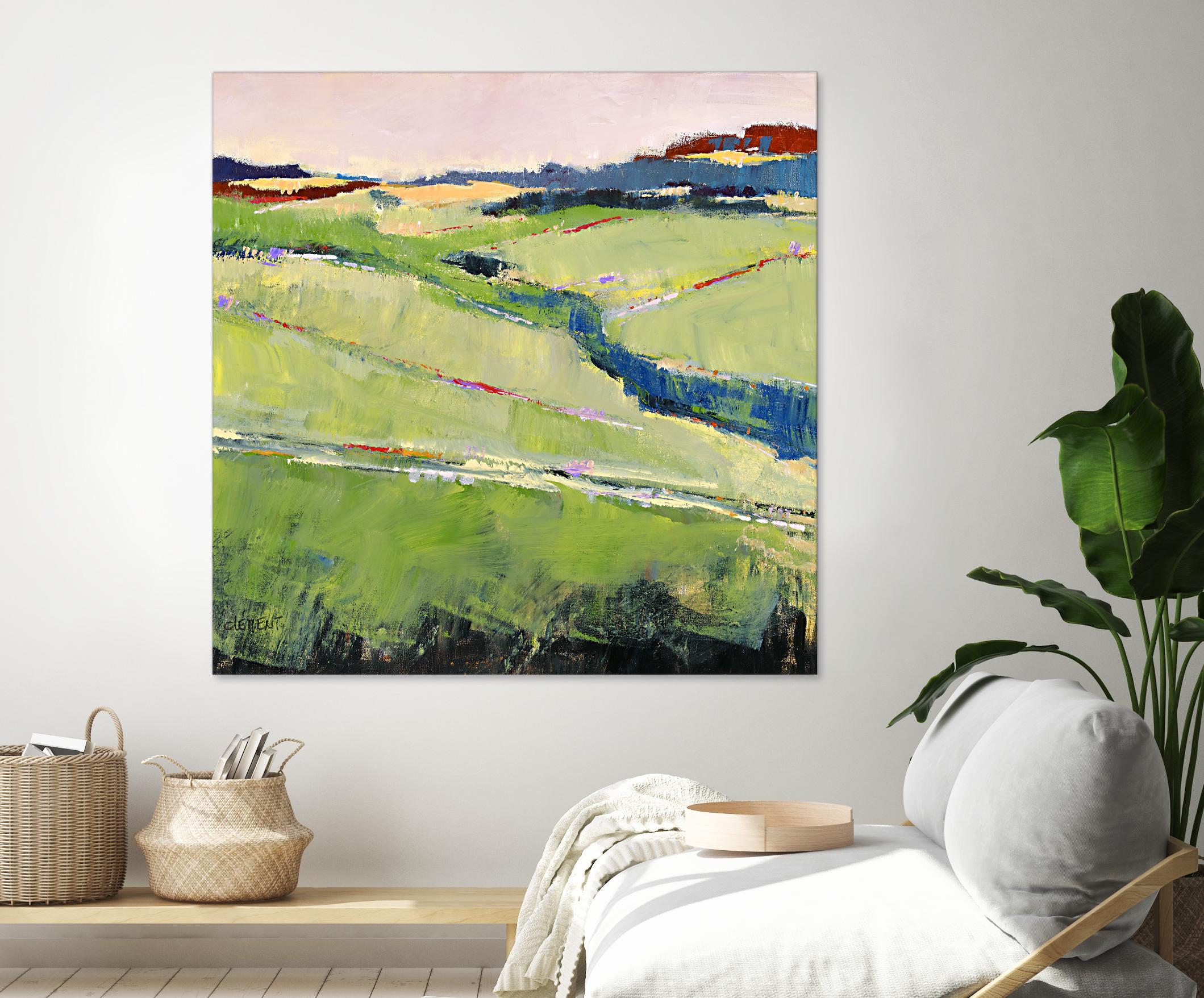 Beautiful Landscape I by Jacques Clement on GIANT ART - green landscape artistes du québec