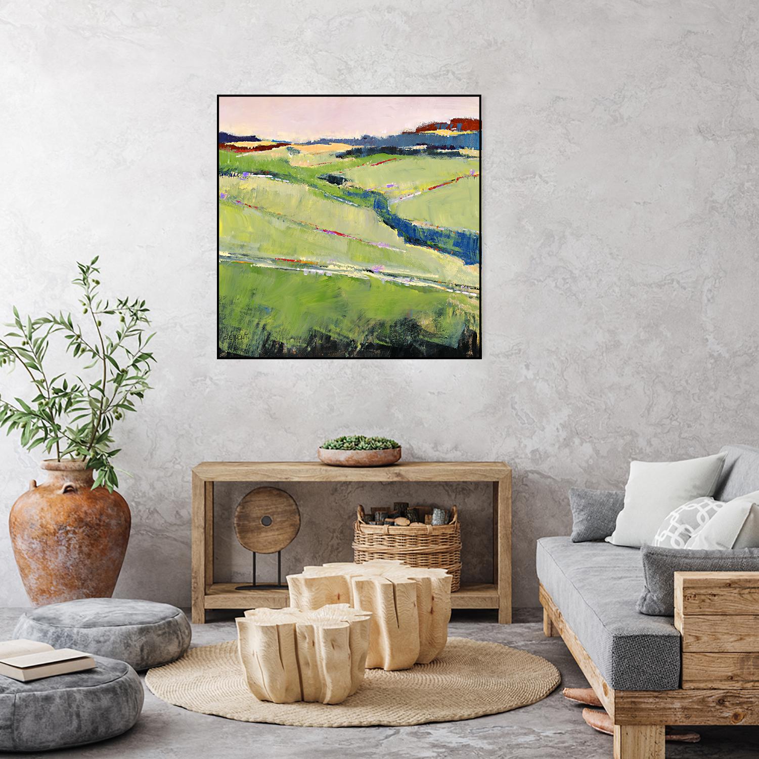 Beautiful Landscape I by Jacques Clement on GIANT ART - green landscape artistes du québec