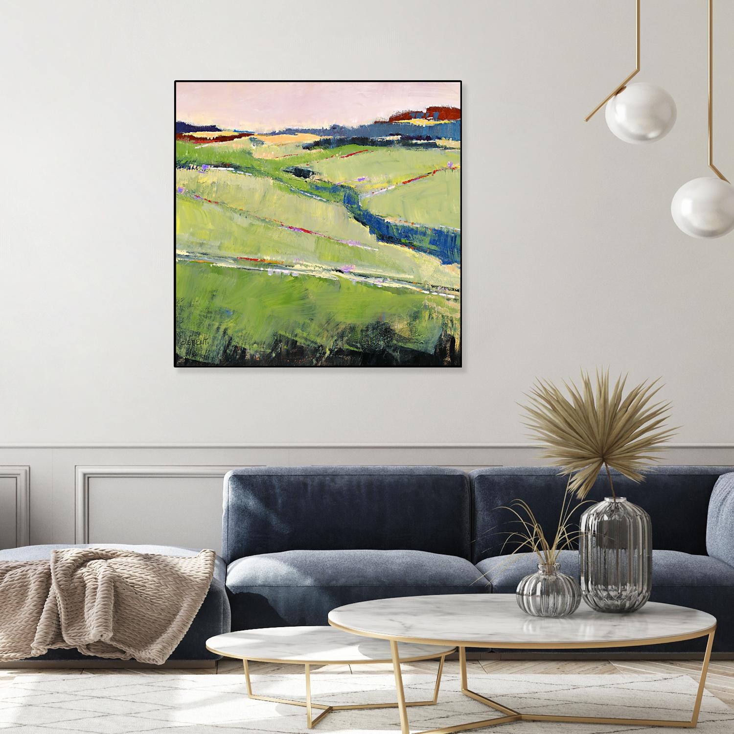 Beautiful Landscape I by Jacques Clement on GIANT ART - green landscape artistes du québec