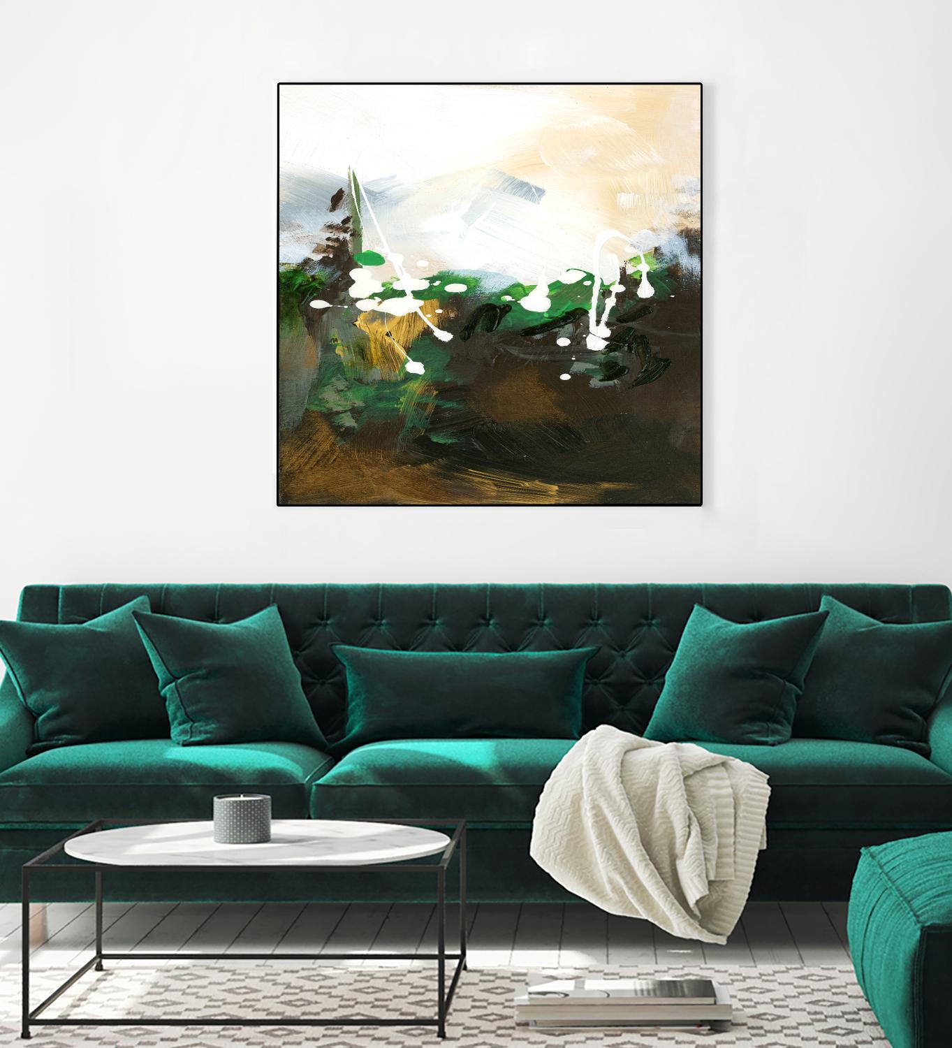 Green Abstract by Meejlau on GIANT ART - green abstract