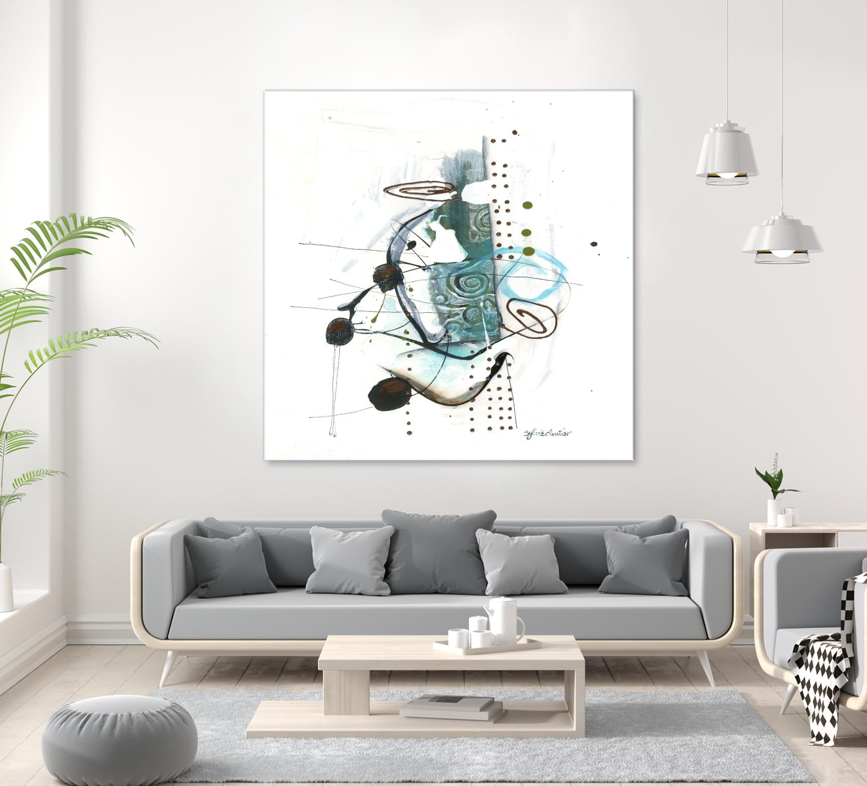 Remplir le paysage I by Sylvie Cloutier on GIANT ART - blue abstract