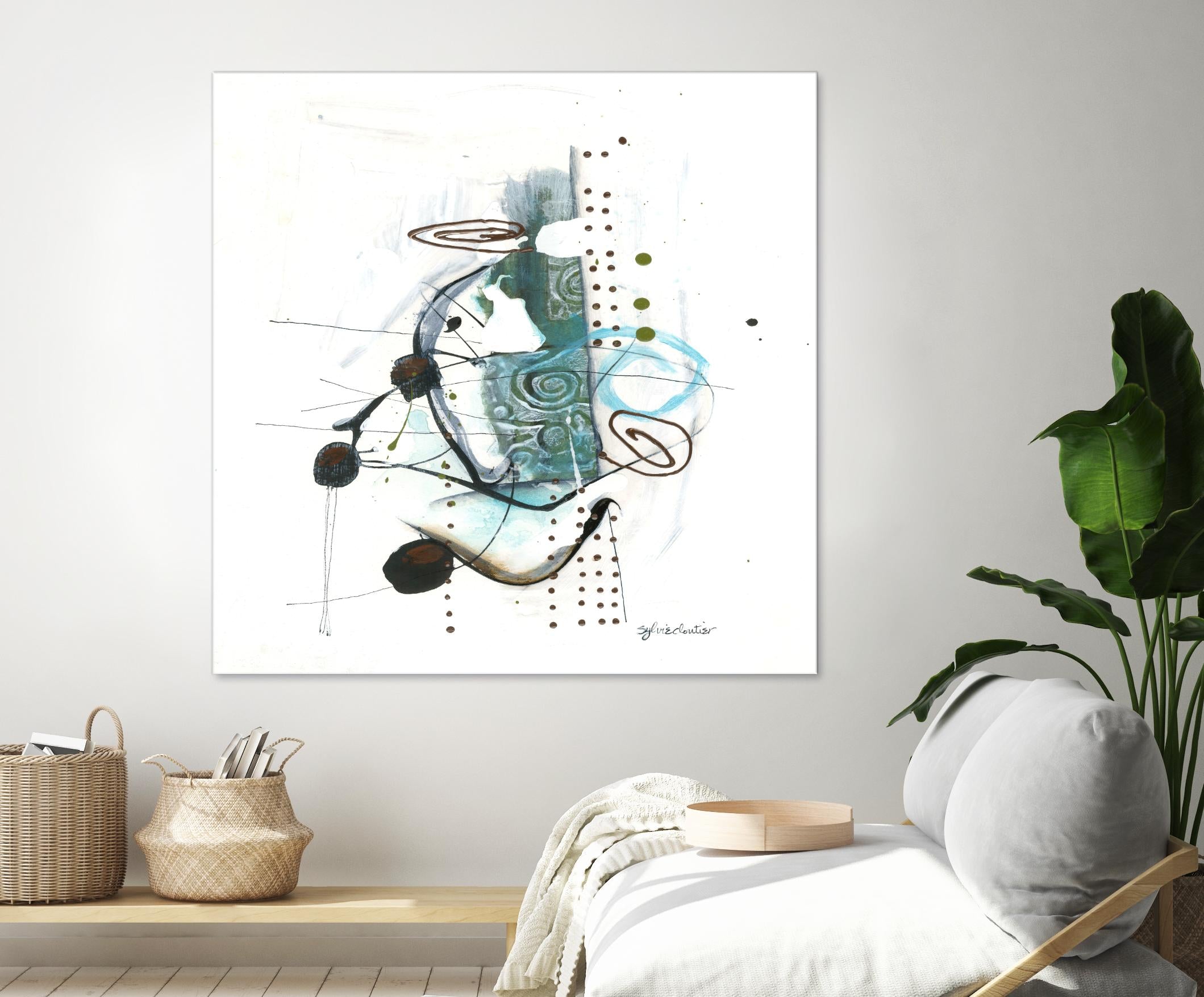 Remplir le paysage I by Sylvie Cloutier on GIANT ART - blue abstract