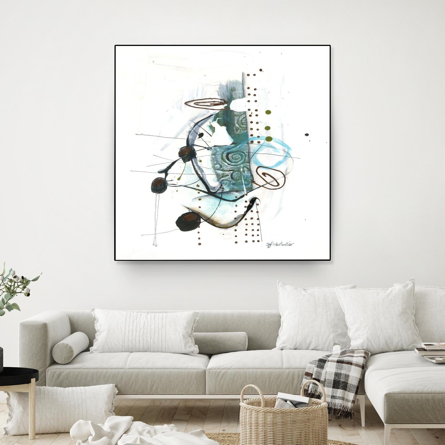 Remplir le paysage I by Sylvie Cloutier on GIANT ART - blue abstract