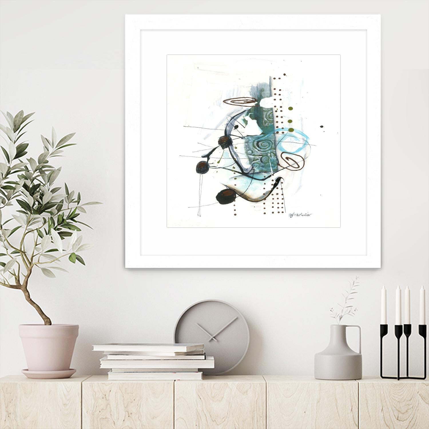 Remplir le paysage I by Sylvie Cloutier on GIANT ART - blue abstract