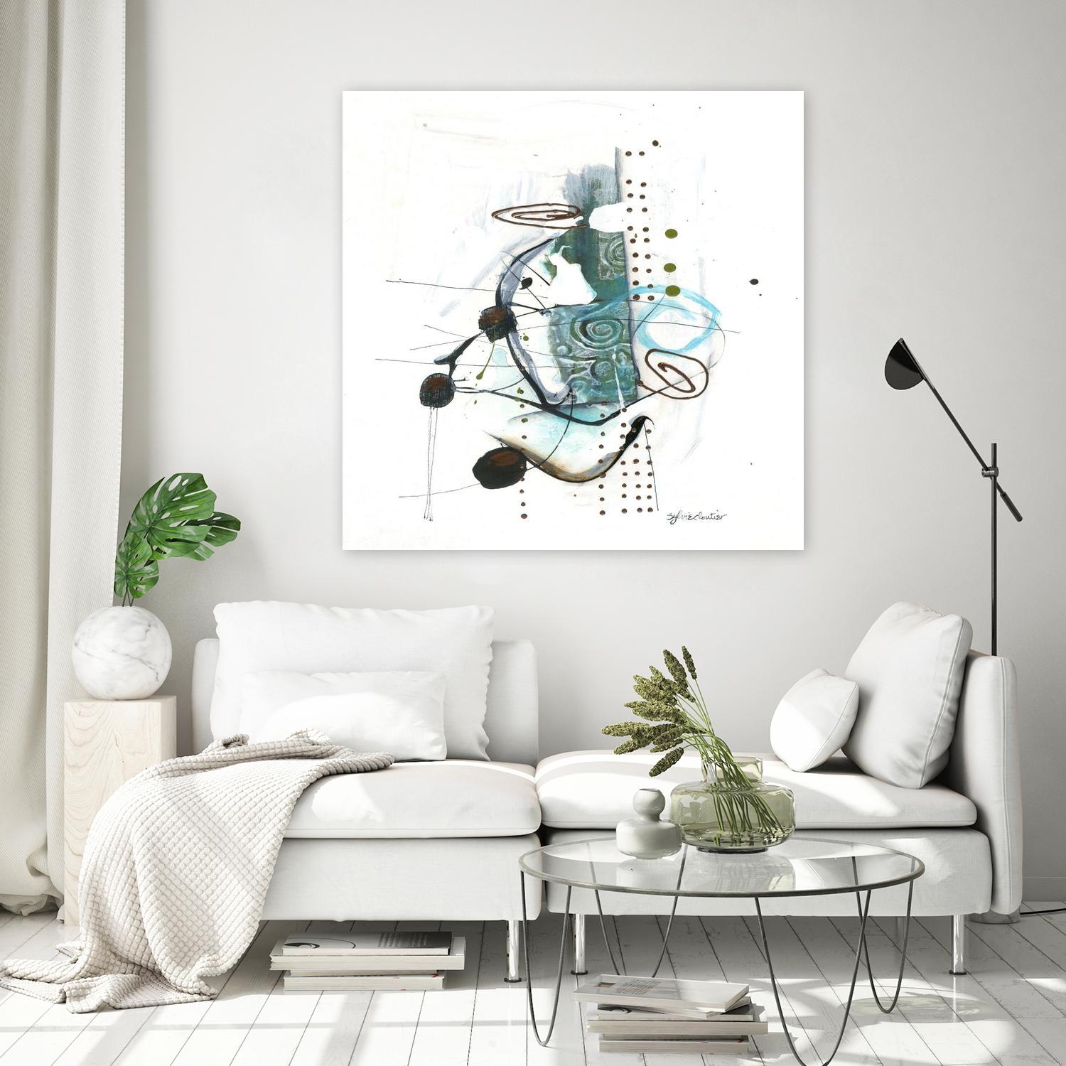 Remplir le paysage I by Sylvie Cloutier on GIANT ART - blue abstract