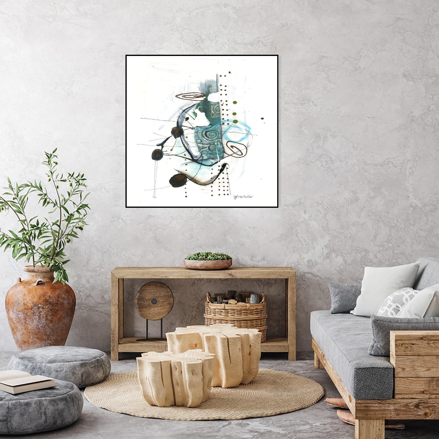 Remplir le paysage I by Sylvie Cloutier on GIANT ART - blue abstract