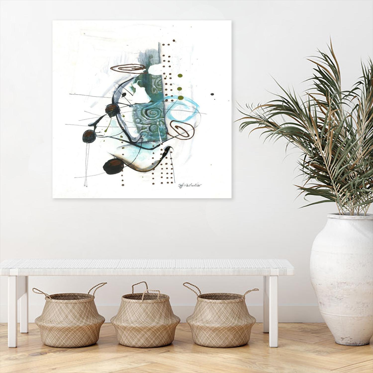 Remplir le paysage I by Sylvie Cloutier on GIANT ART - blue abstract