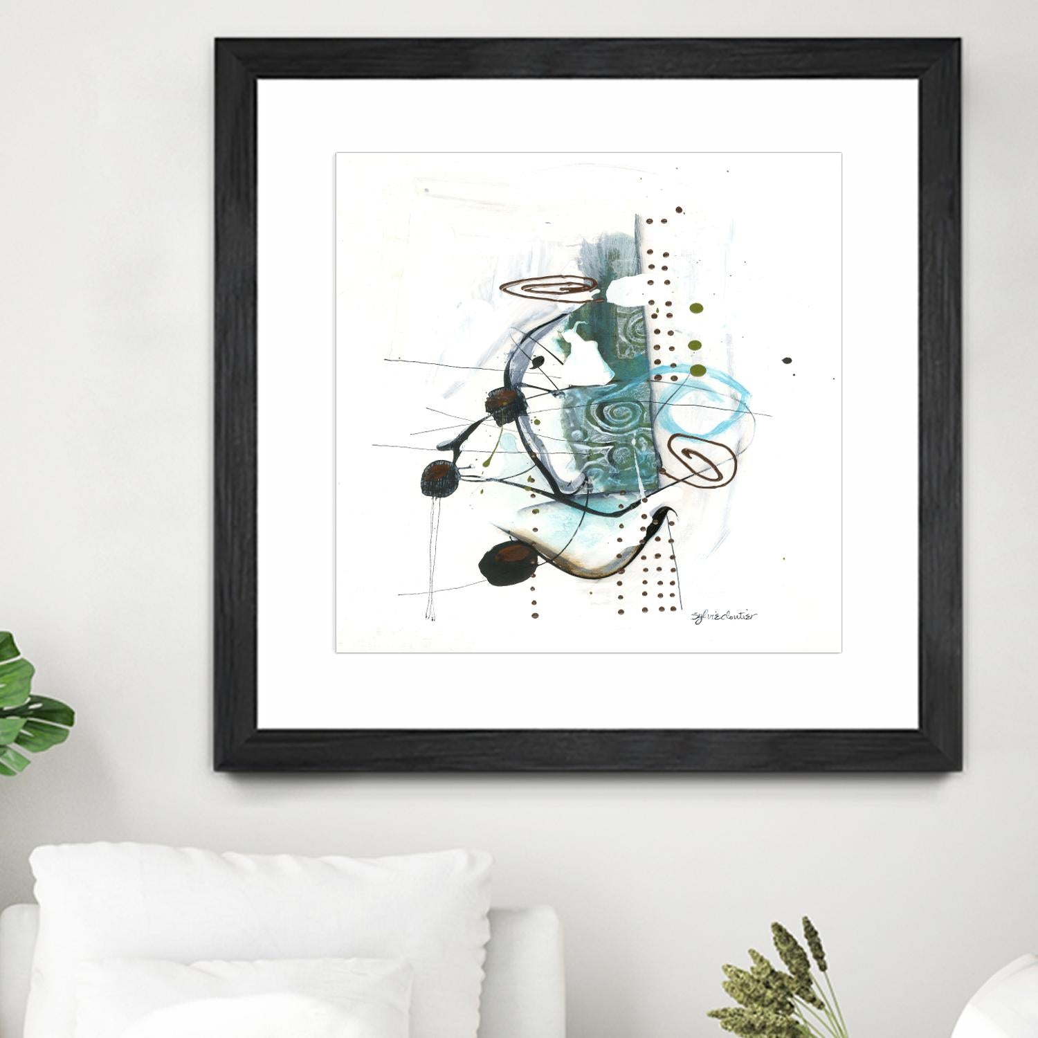 Remplir le paysage I by Sylvie Cloutier on GIANT ART - blue abstract