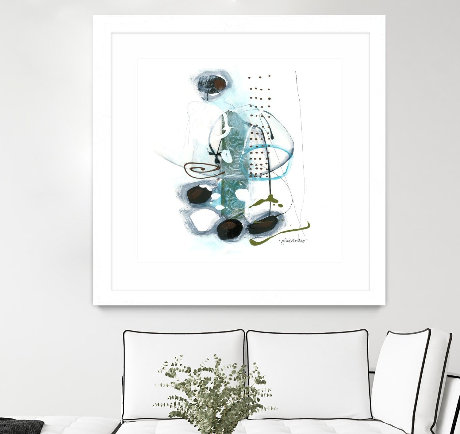 Remplir le paysage II by Sylvie Cloutier on GIANT ART - blue abstract
