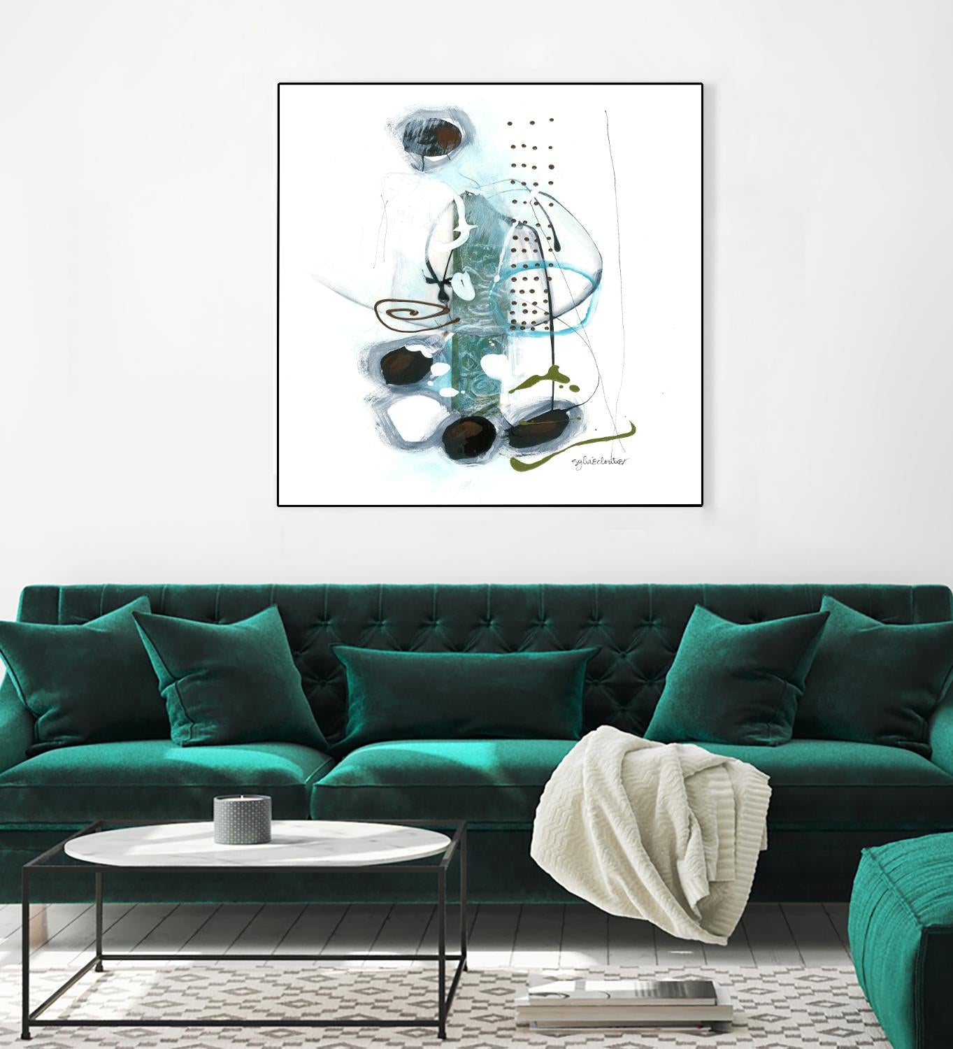 Remplir le paysage II by Sylvie Cloutier on GIANT ART - blue abstract
