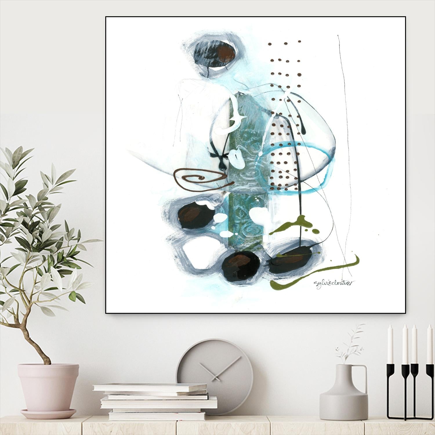 Remplir le paysage II by Sylvie Cloutier on GIANT ART - blue abstract