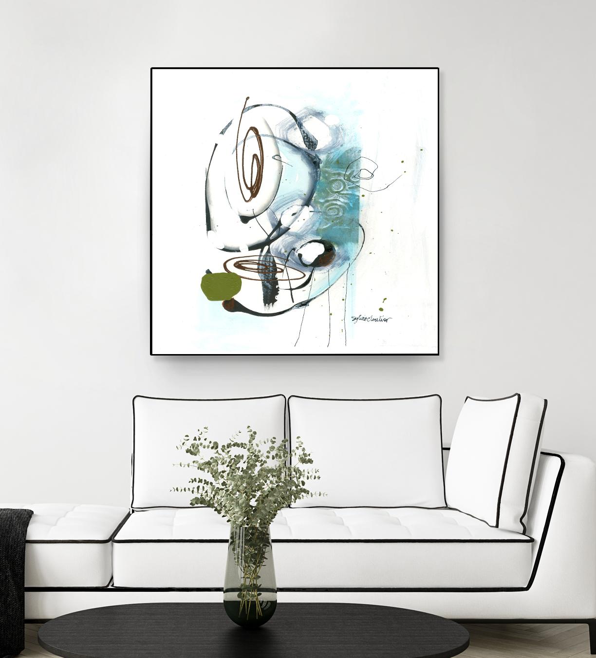 Remplir le paysage III by Sylvie Cloutier on GIANT ART - blue abstract