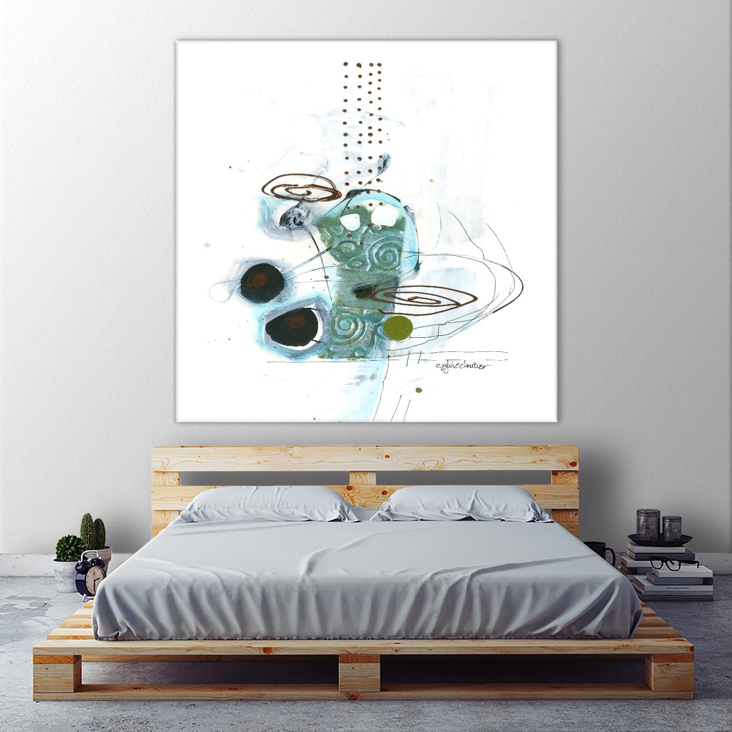 Remplir le paysage IV by Sylvie Cloutier on GIANT ART - blue abstract