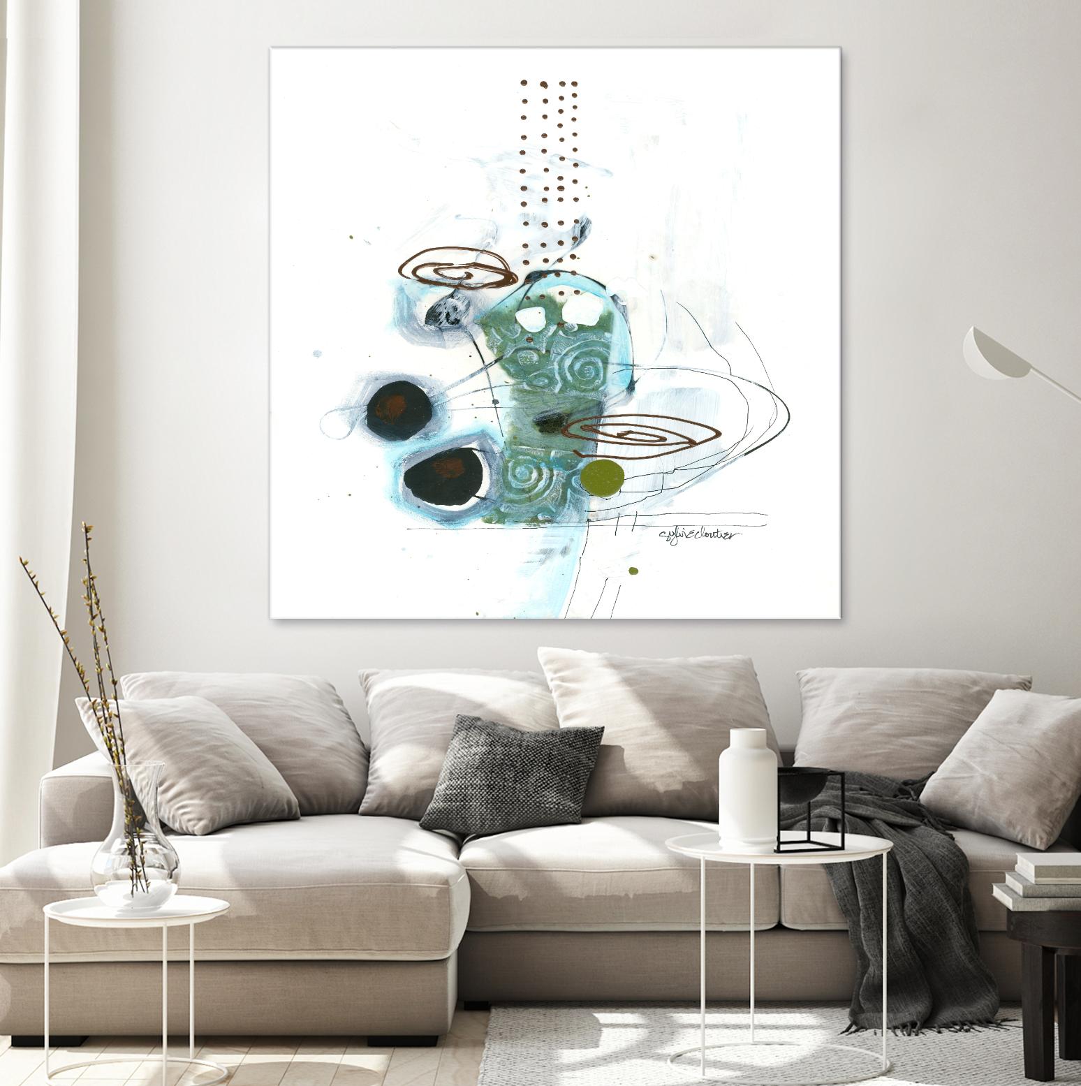 Remplir le paysage IV by Sylvie Cloutier on GIANT ART - blue abstract