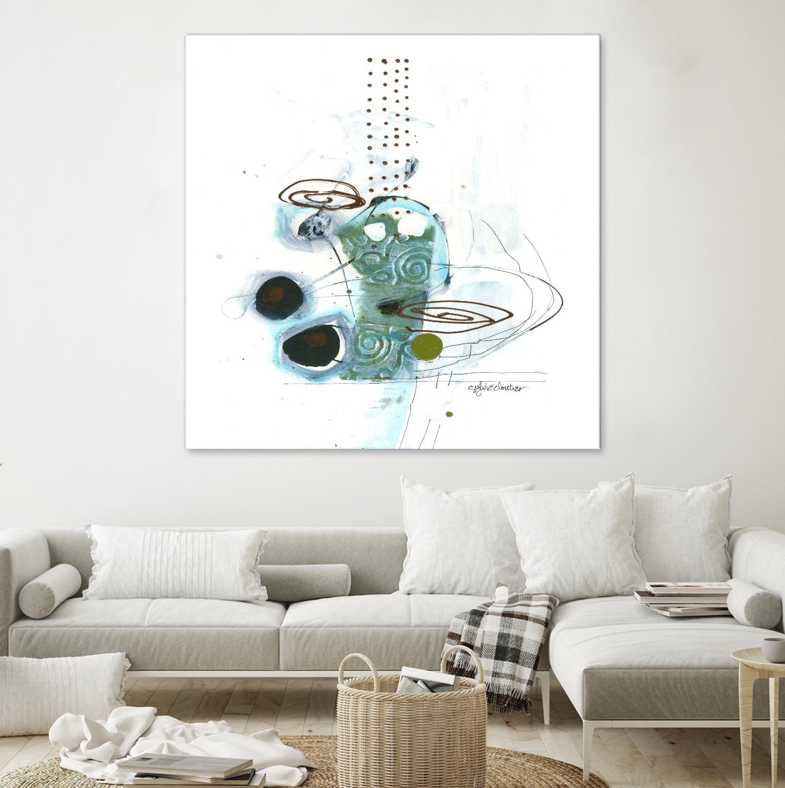 Remplir le paysage IV by Sylvie Cloutier on GIANT ART - blue abstract