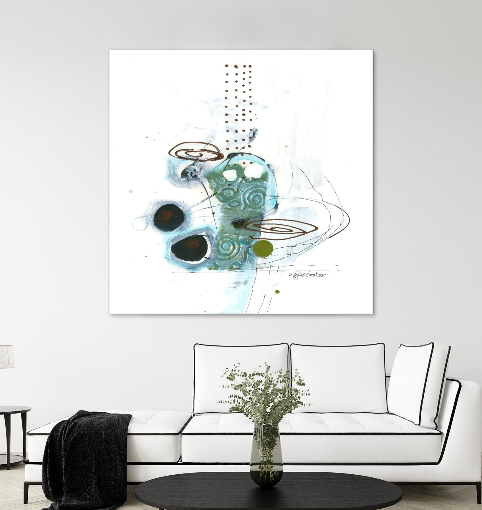 Remplir le paysage IV by Sylvie Cloutier on GIANT ART - blue abstract