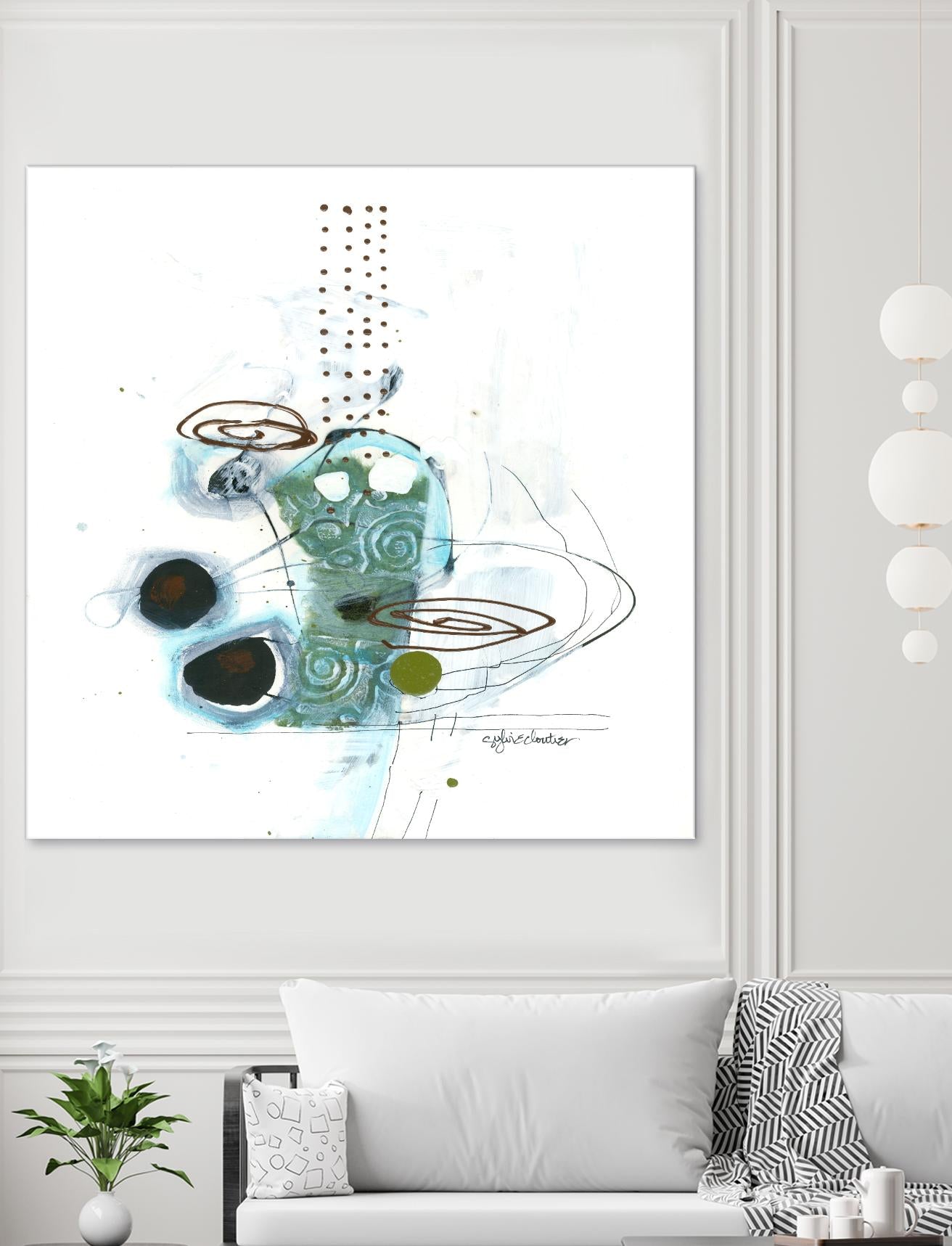 Remplir le paysage IV by Sylvie Cloutier on GIANT ART - blue abstract