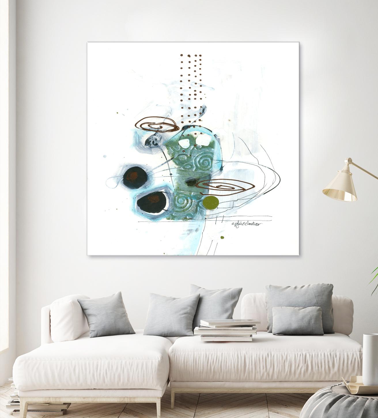 Remplir le paysage IV by Sylvie Cloutier on GIANT ART - blue abstract
