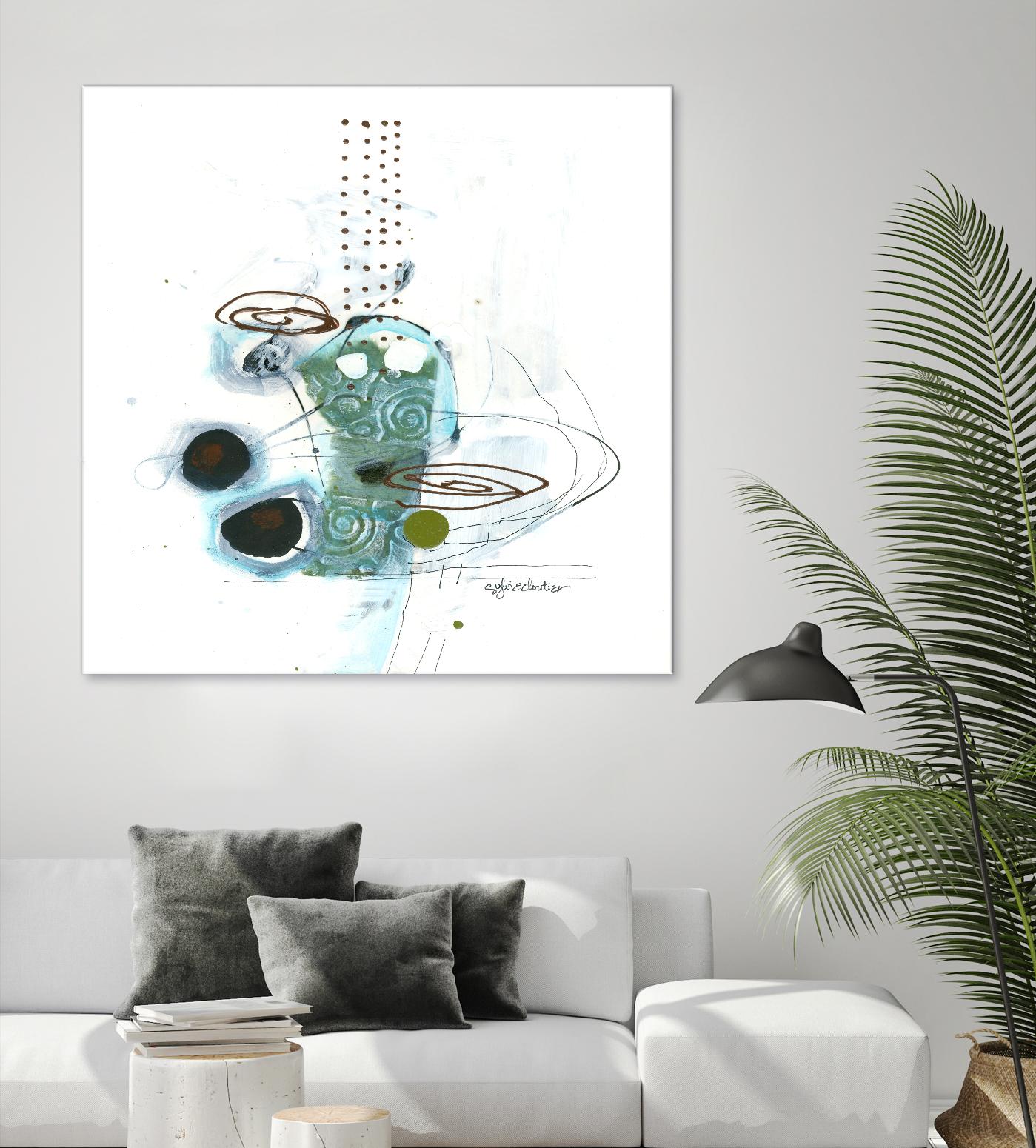 Remplir le paysage IV by Sylvie Cloutier on GIANT ART - blue abstract