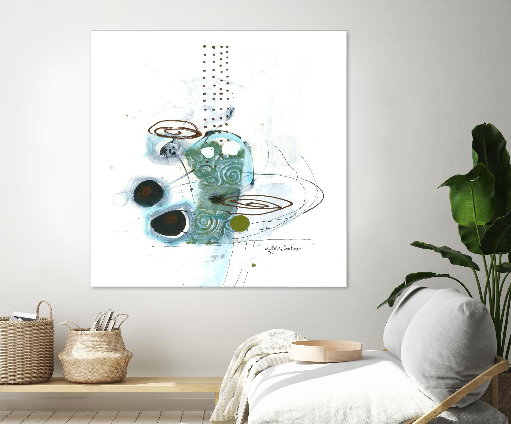 Remplir le paysage IV by Sylvie Cloutier on GIANT ART - blue abstract