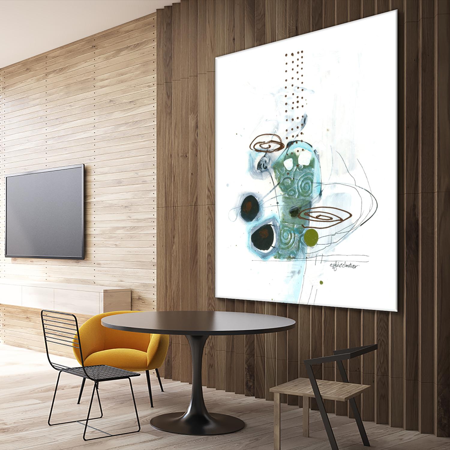 Remplir le paysage IV by Sylvie Cloutier on GIANT ART - blue abstract