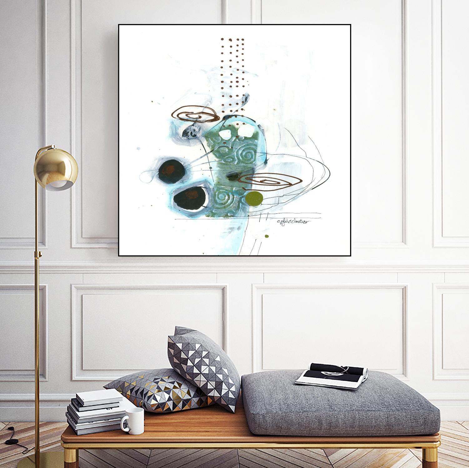 Remplir le paysage IV by Sylvie Cloutier on GIANT ART - blue abstract
