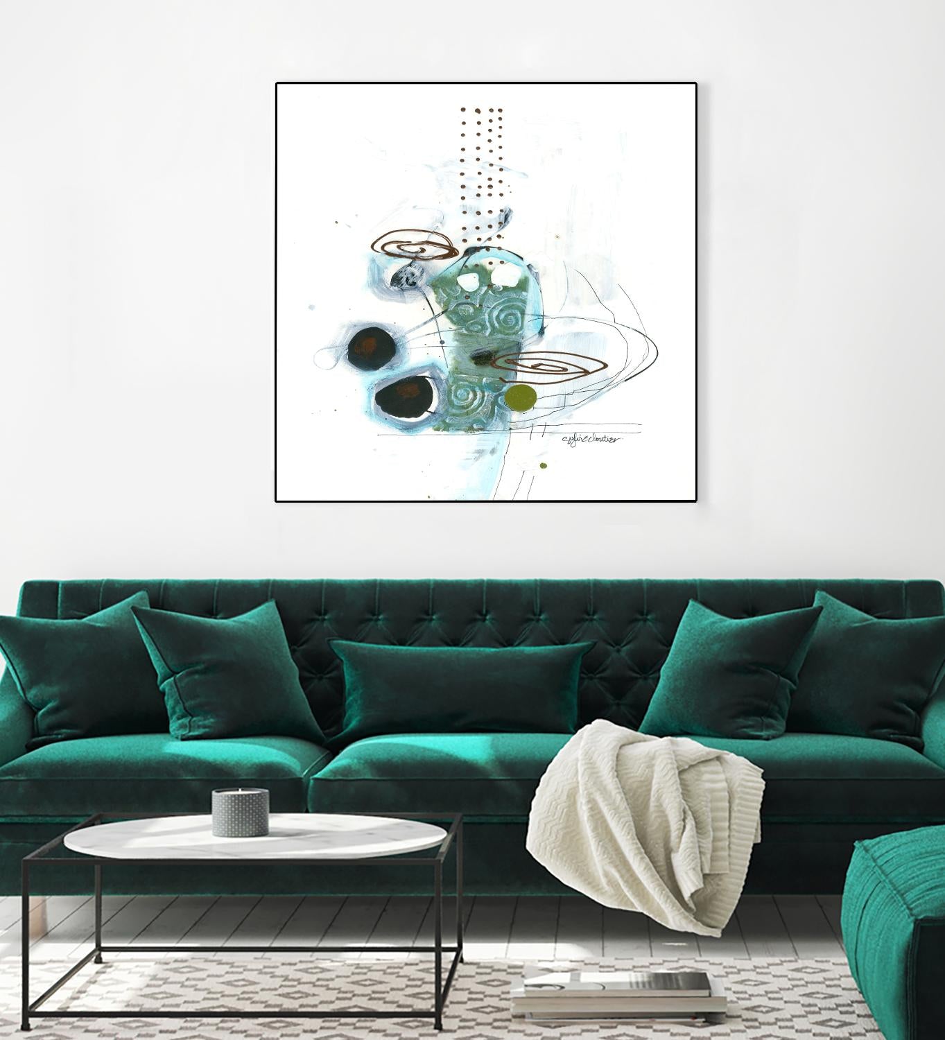 Remplir le paysage IV by Sylvie Cloutier on GIANT ART - blue abstract