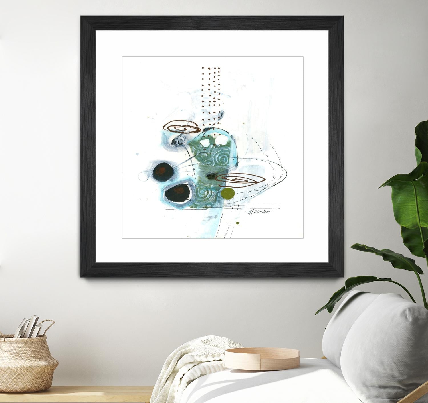 Remplir le paysage IV by Sylvie Cloutier on GIANT ART - blue abstract