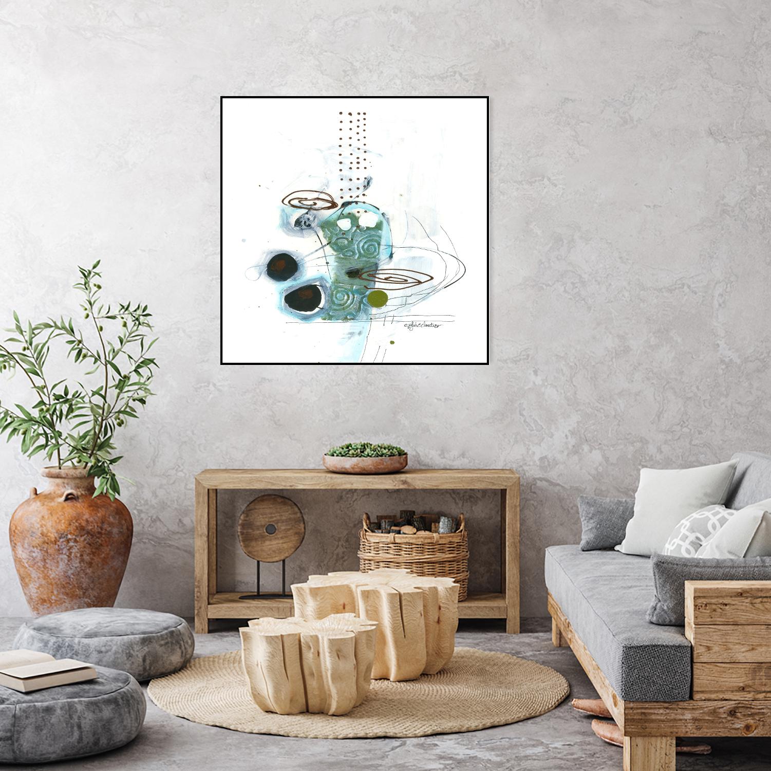Remplir le paysage IV by Sylvie Cloutier on GIANT ART - blue abstract